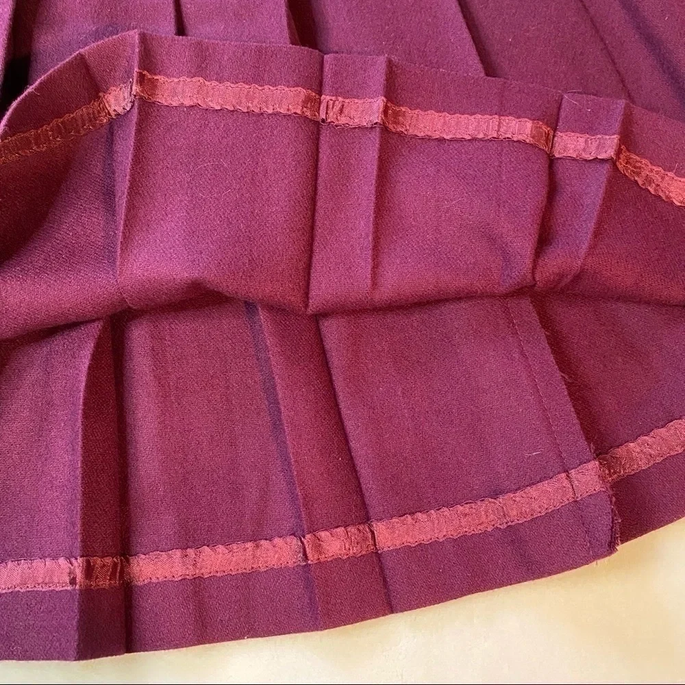 Vintage Koret Career Petites Wool Pleated Skirt Academia Preppy Size 8P - Picture 9 of 15